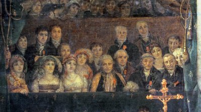 1804年12月2日、教皇ピオ7世によるナポレオン皇帝の奉献（1769-1821年）とジョセフィン皇后の戴冠式（1763-1814年）、1804年1月7日（18412年の詳細） 作： Jacques Louis David
